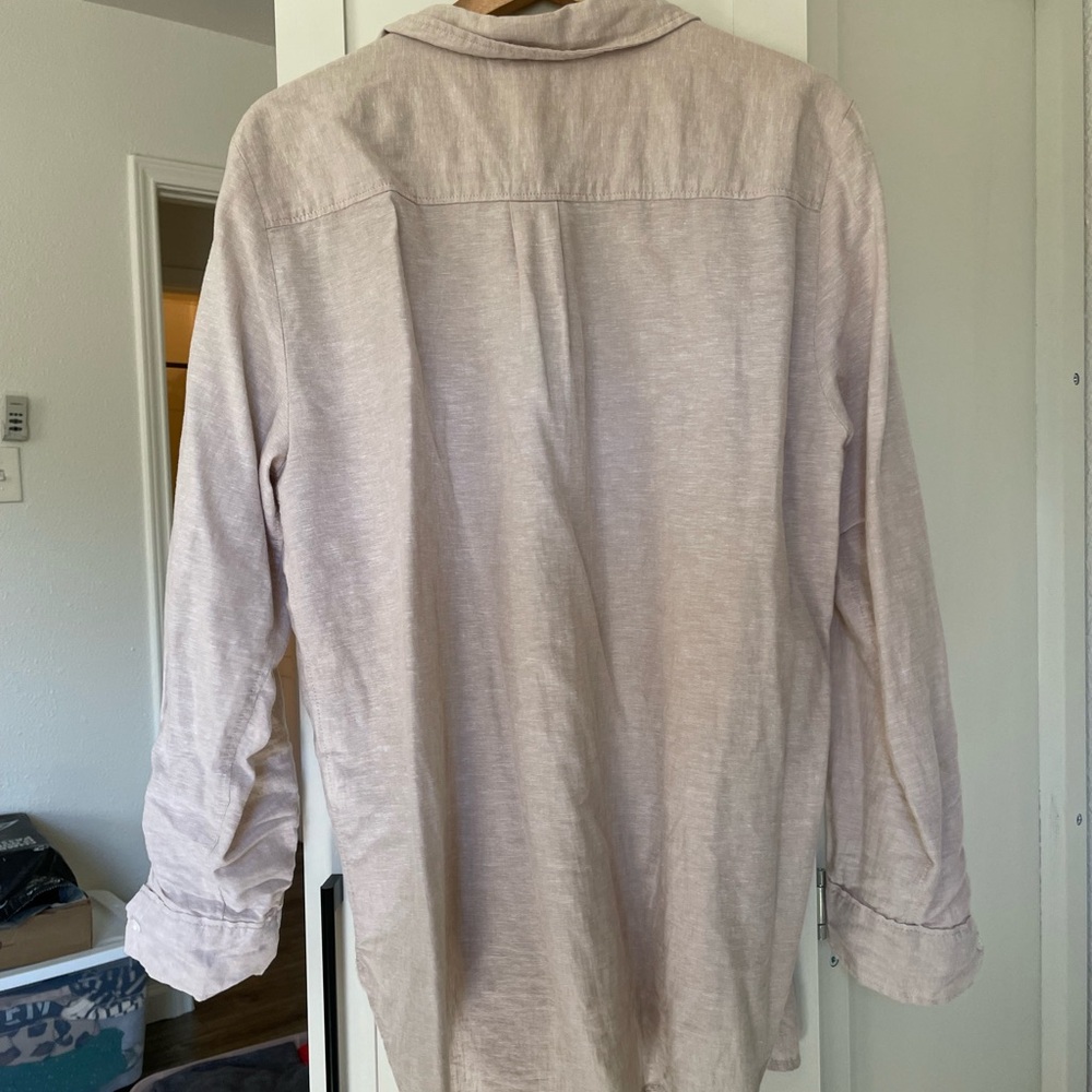 Linen Blend Button Down - Picture 4 of 5